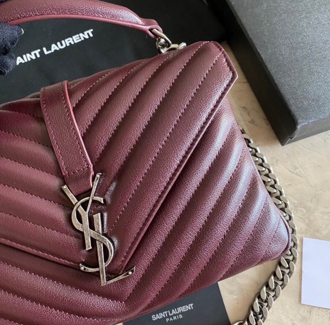 YSL #Envelope Burgundy