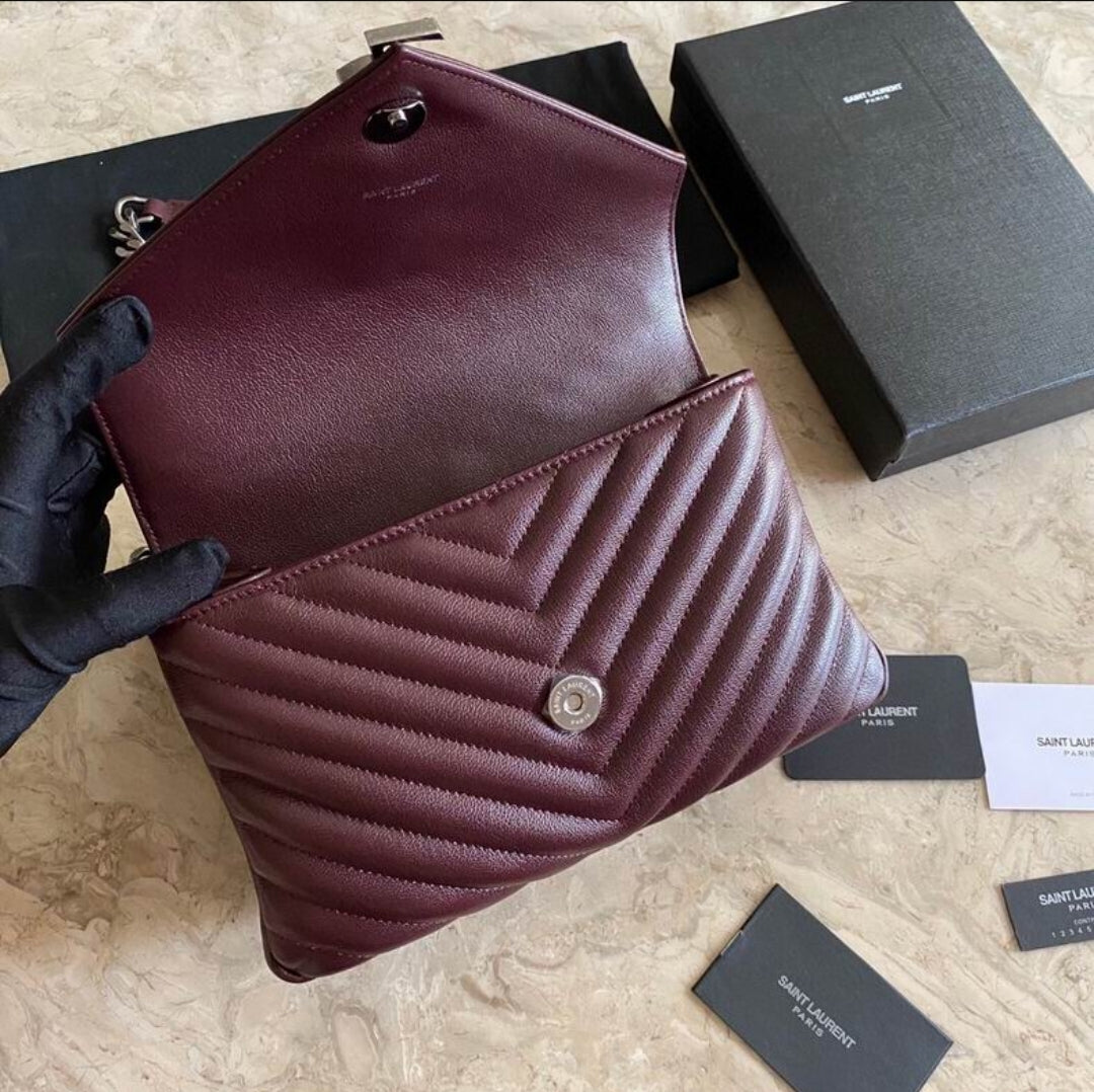 YSL #Envelope Burgundy