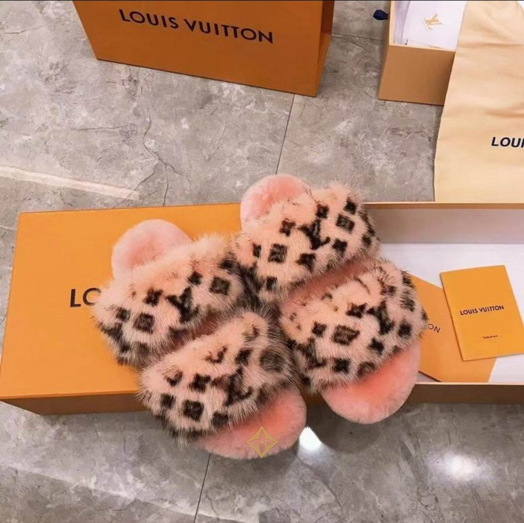 LV #Fur SunSet Flats (4Colors)