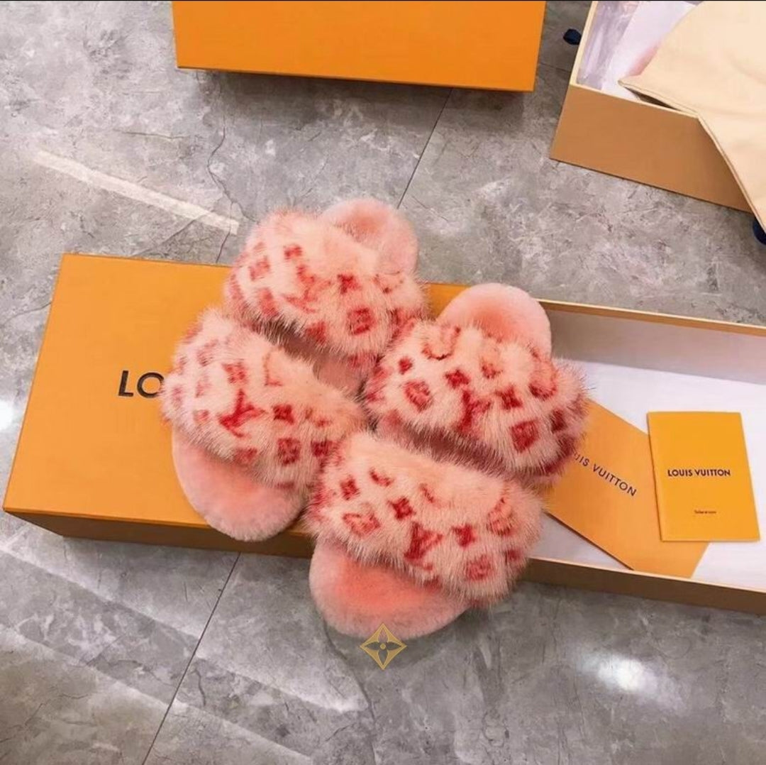 LV #Fur SunSet Flats (4Colors)