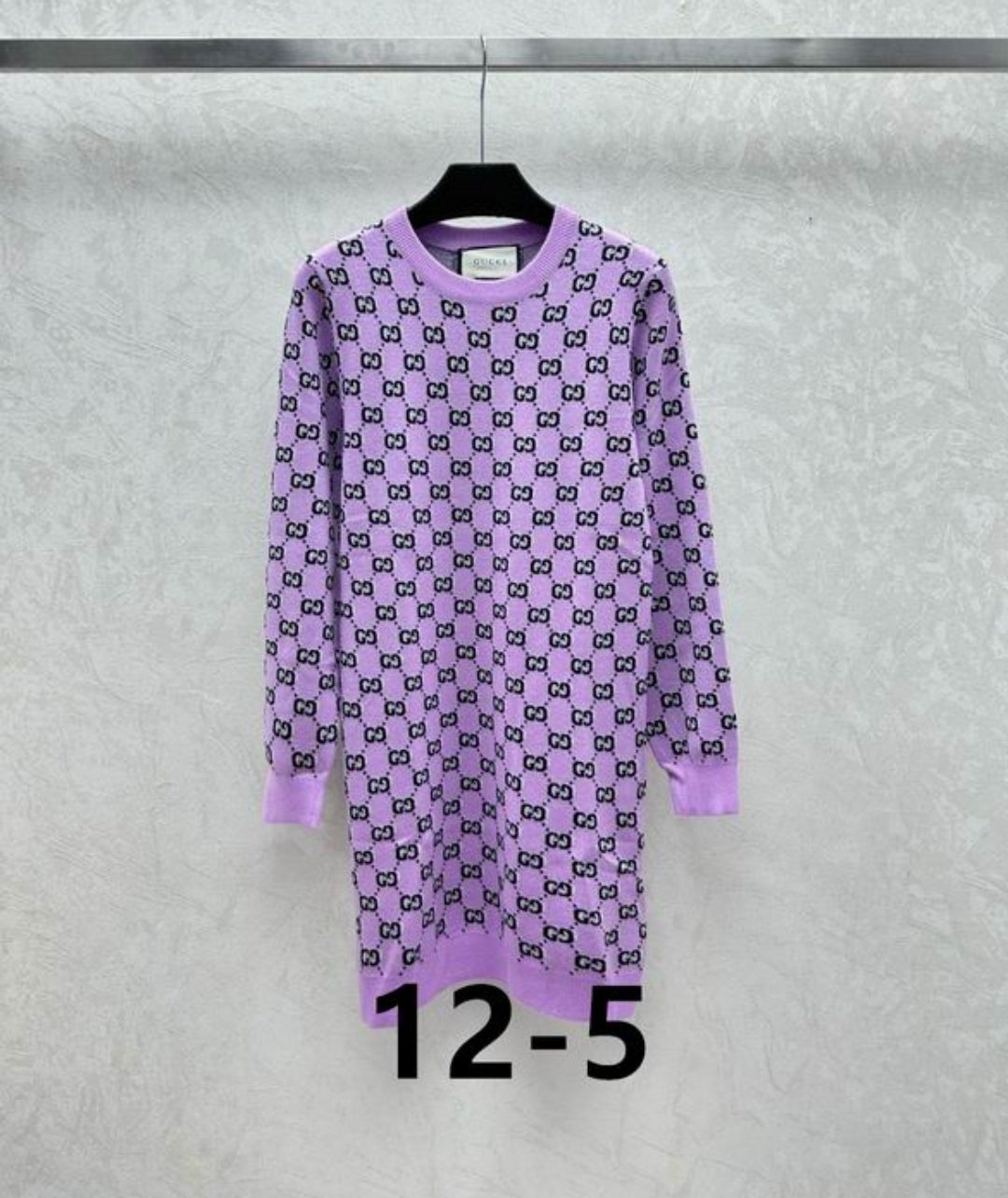 GG #Jacquard Long Sleeve Dress (3Colors)