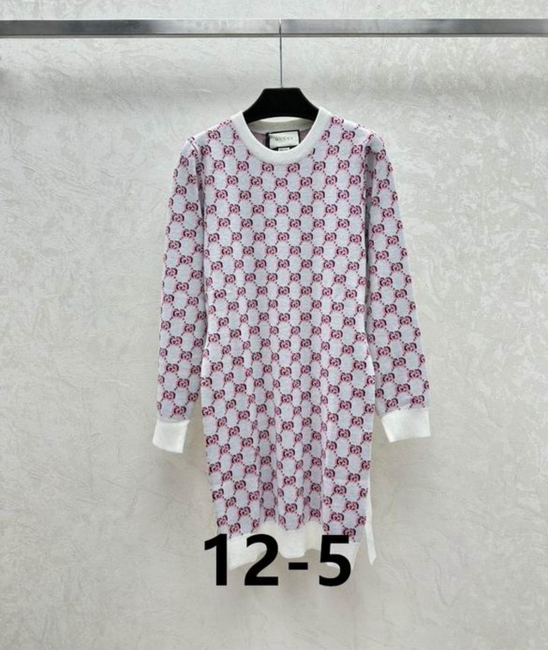 GG #Jacquard Long Sleeve Dress (3Colors)