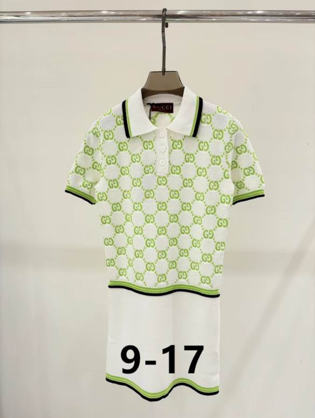 GG #Intarsia Polo Dress
