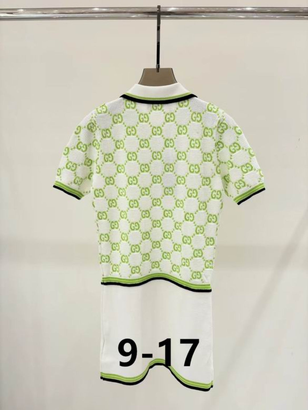 GG #Intarsia Polo Dress