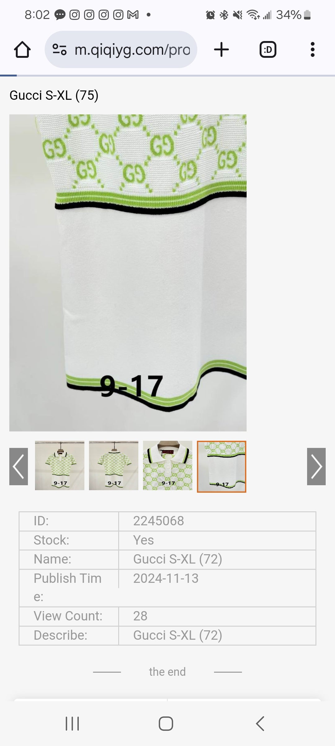 GG #Intarsia Polo Dress