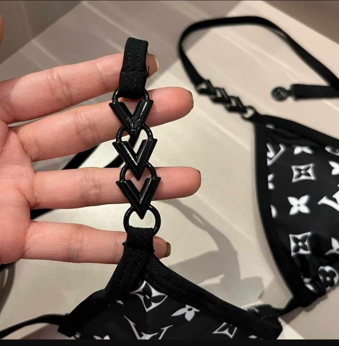 LV #Triple V Graphic Bikini