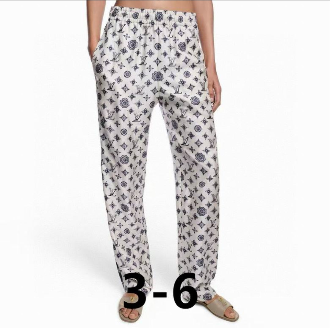 LV #Silk Jogging Pants
