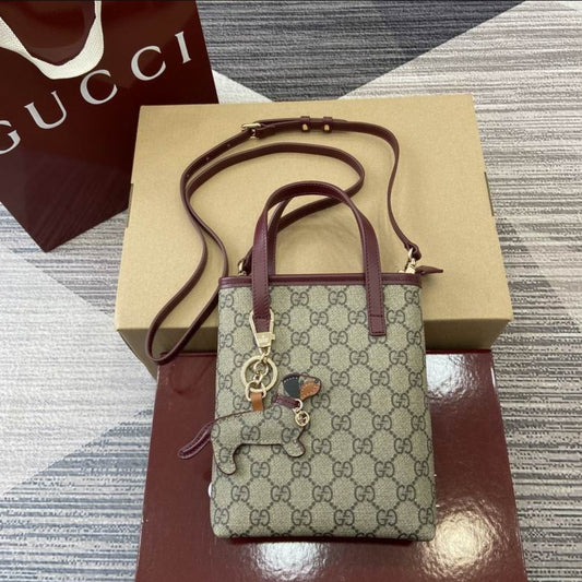 GG #Supreme Mini Tote & Dog Key Chain