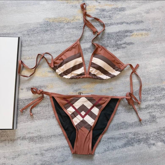 Bur #Chevron Check Bikini