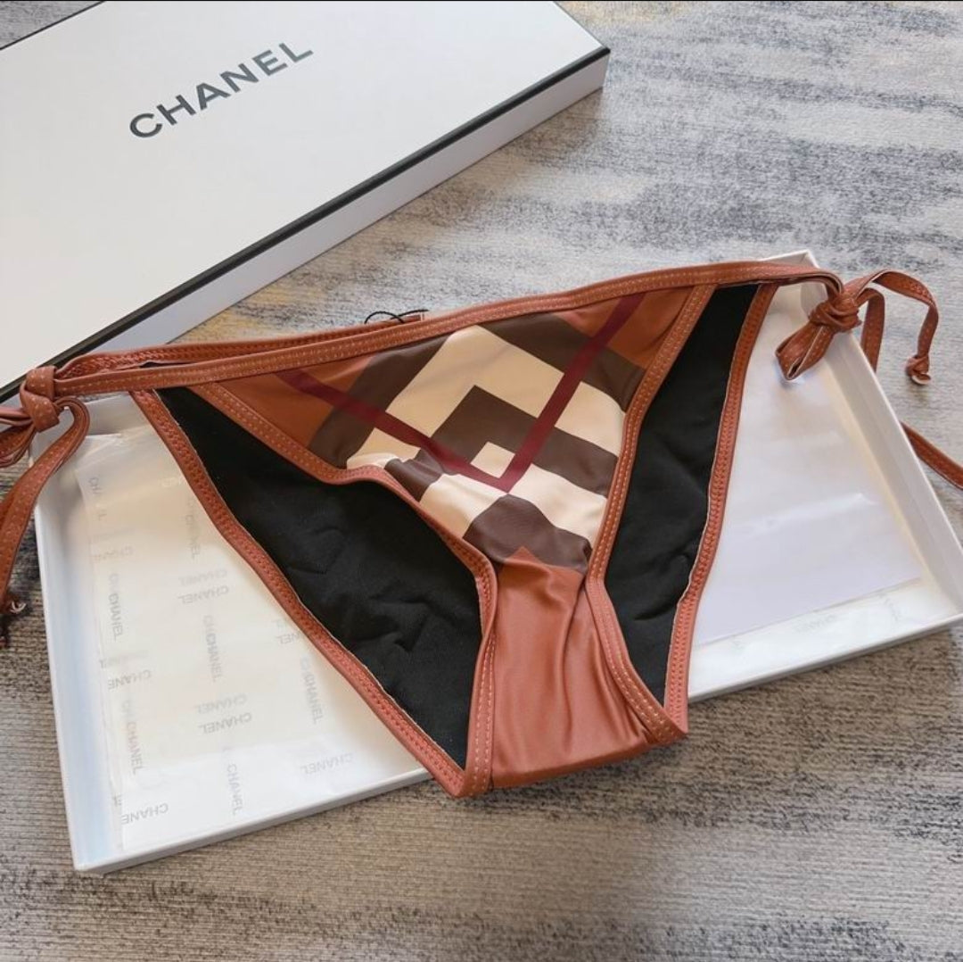Bur #Chevron Check Bikini