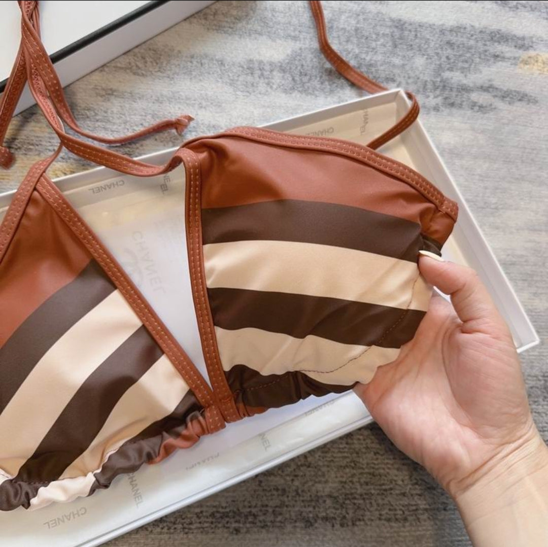 Bur #Chevron Check Bikini