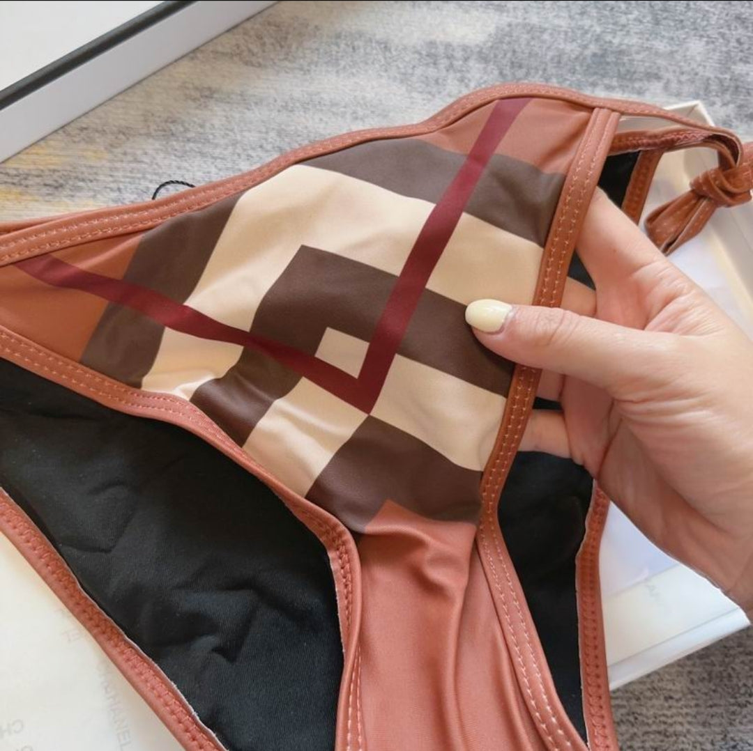 Bur #Chevron Check Bikini