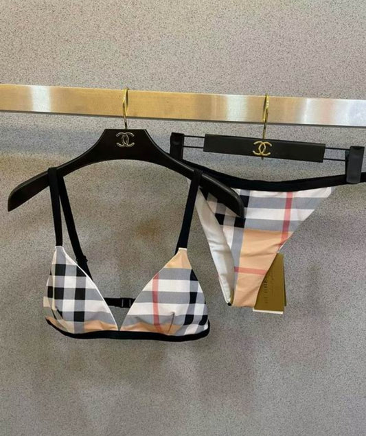 Bur #Long Check Bikini