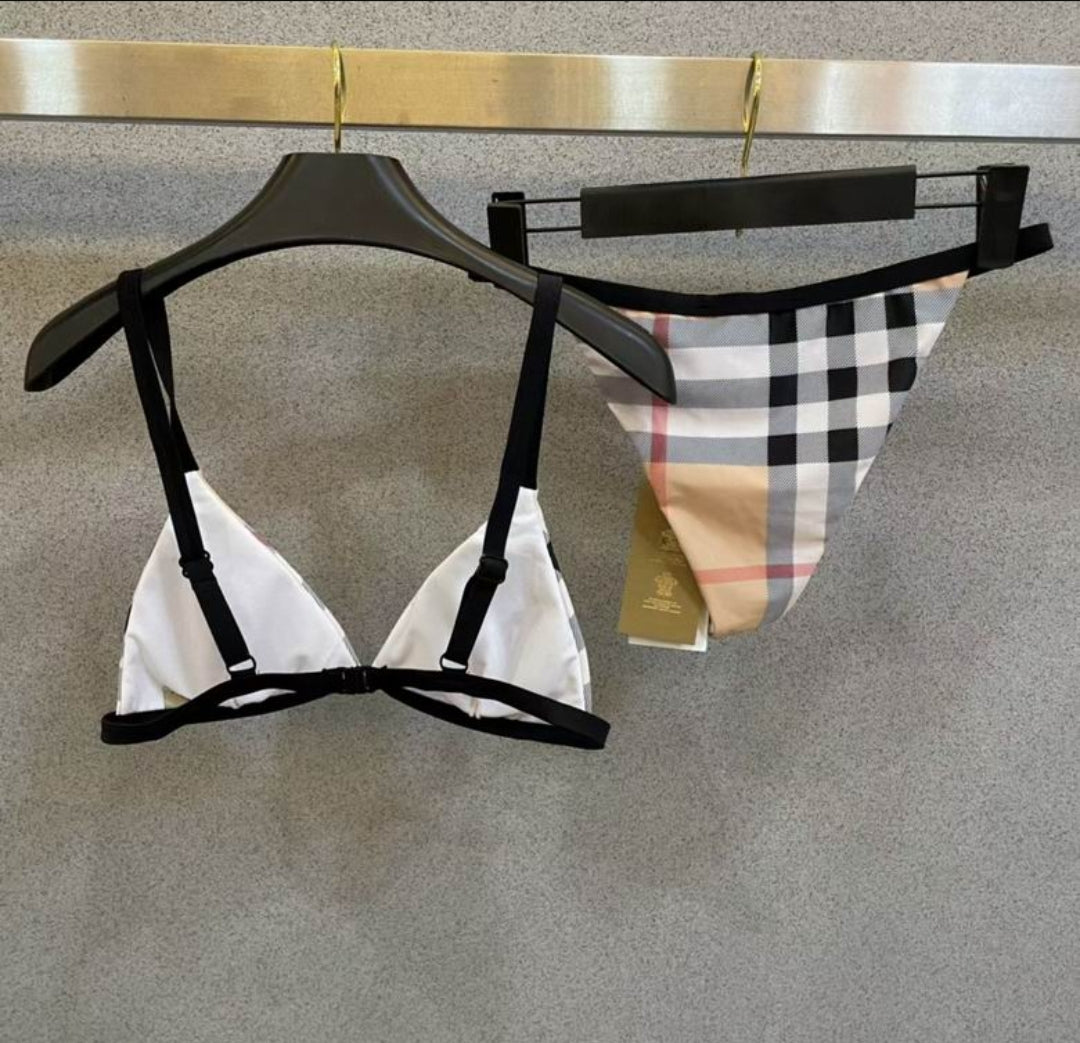 Bur #Long Check Bikini