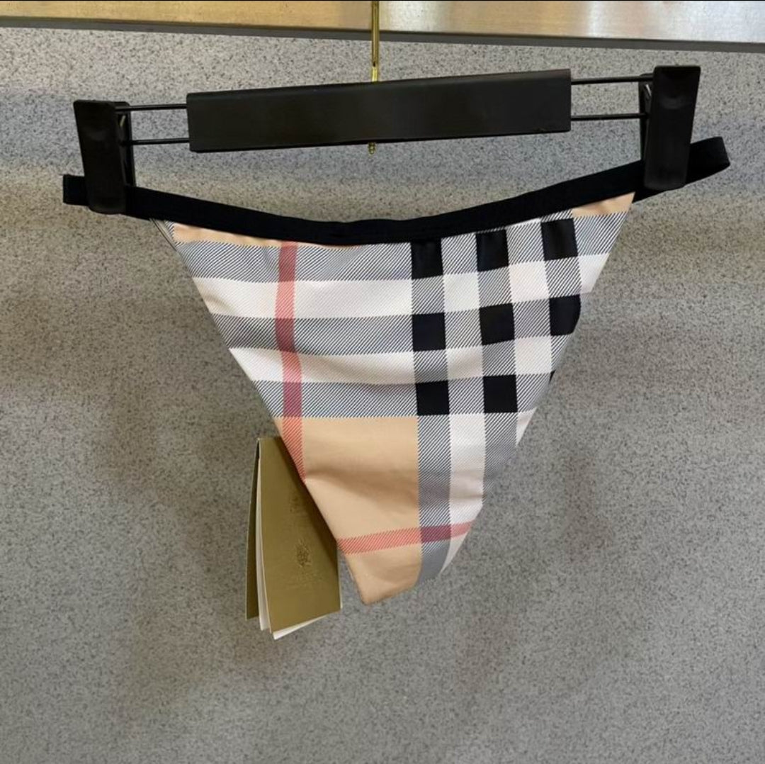 Bur #Long Check Bikini