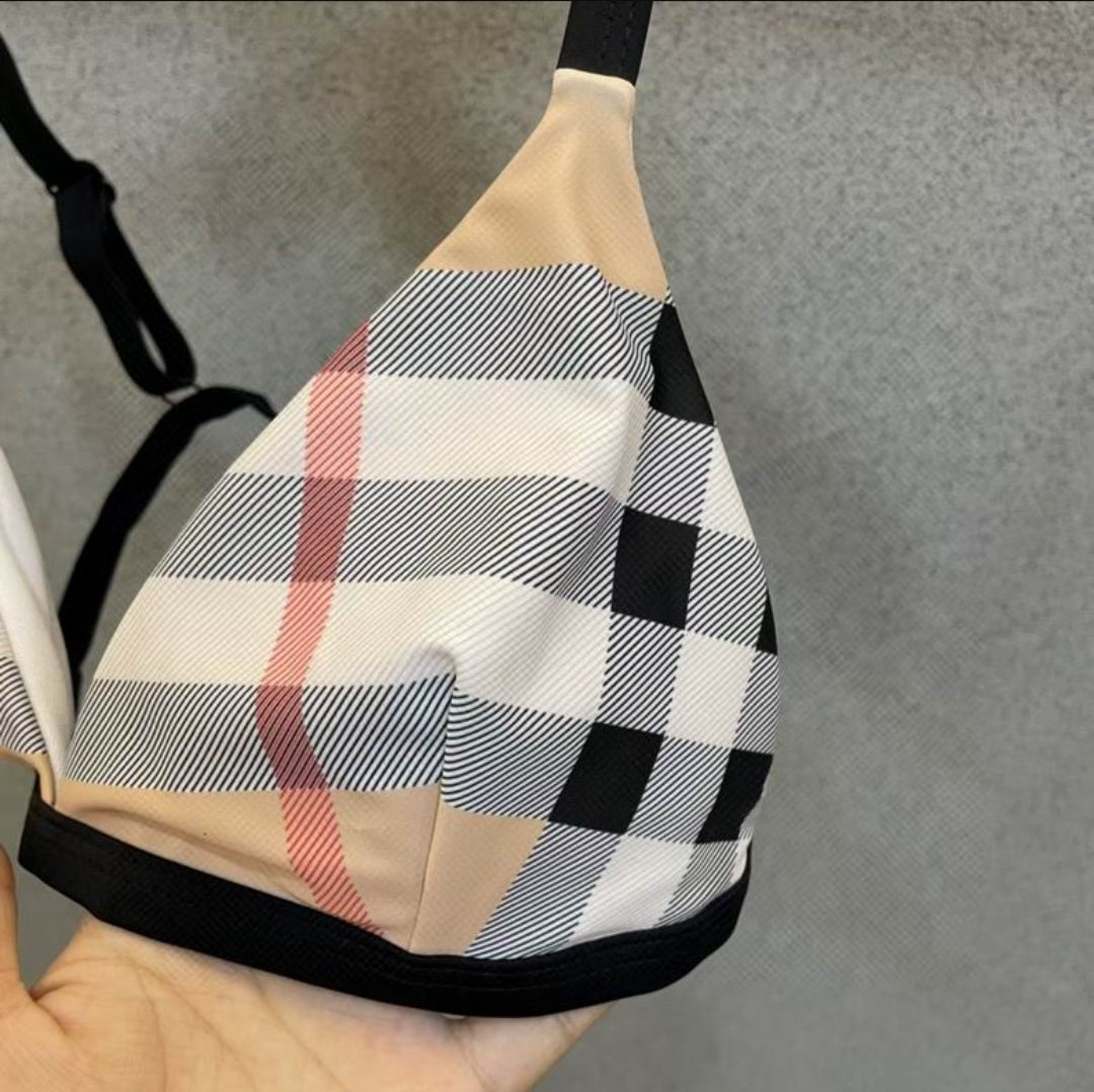 Bur #Long Check Bikini