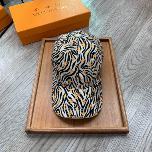 LV #Zebra Orange Monogram Cap