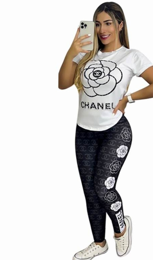 C #Rose Leggings Set