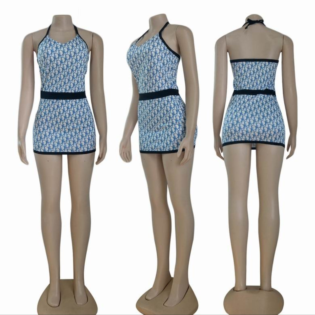 CD #Mini Oblique Dress