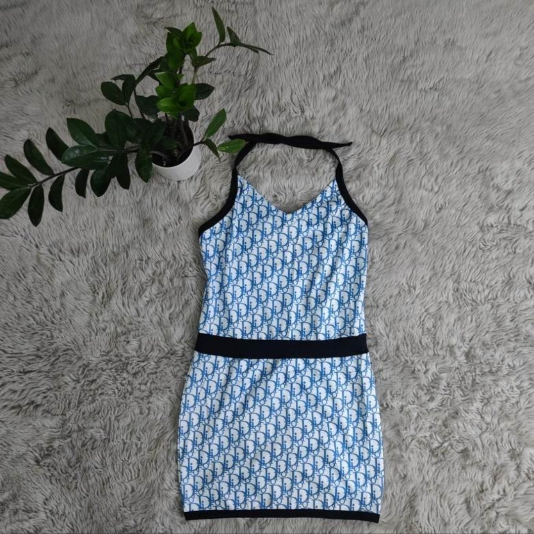 CD #Mini Oblique Dress
