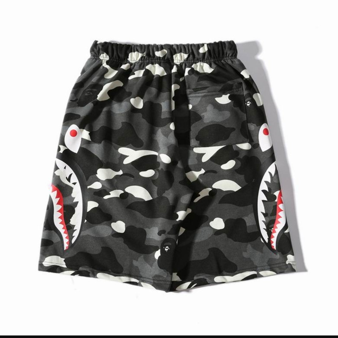 Ape #Camo Side Shark Shorts