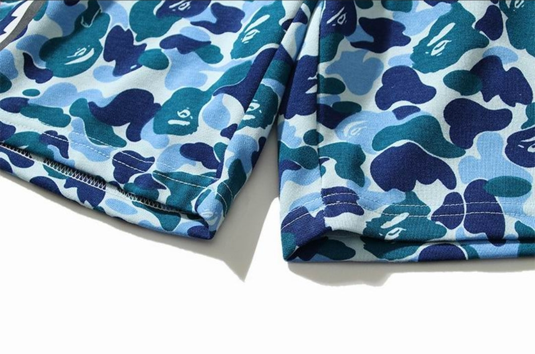 Ape #Camo Side Shark Shorts