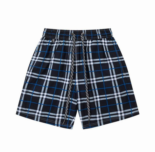 Bur #Check Drawstring Shorts