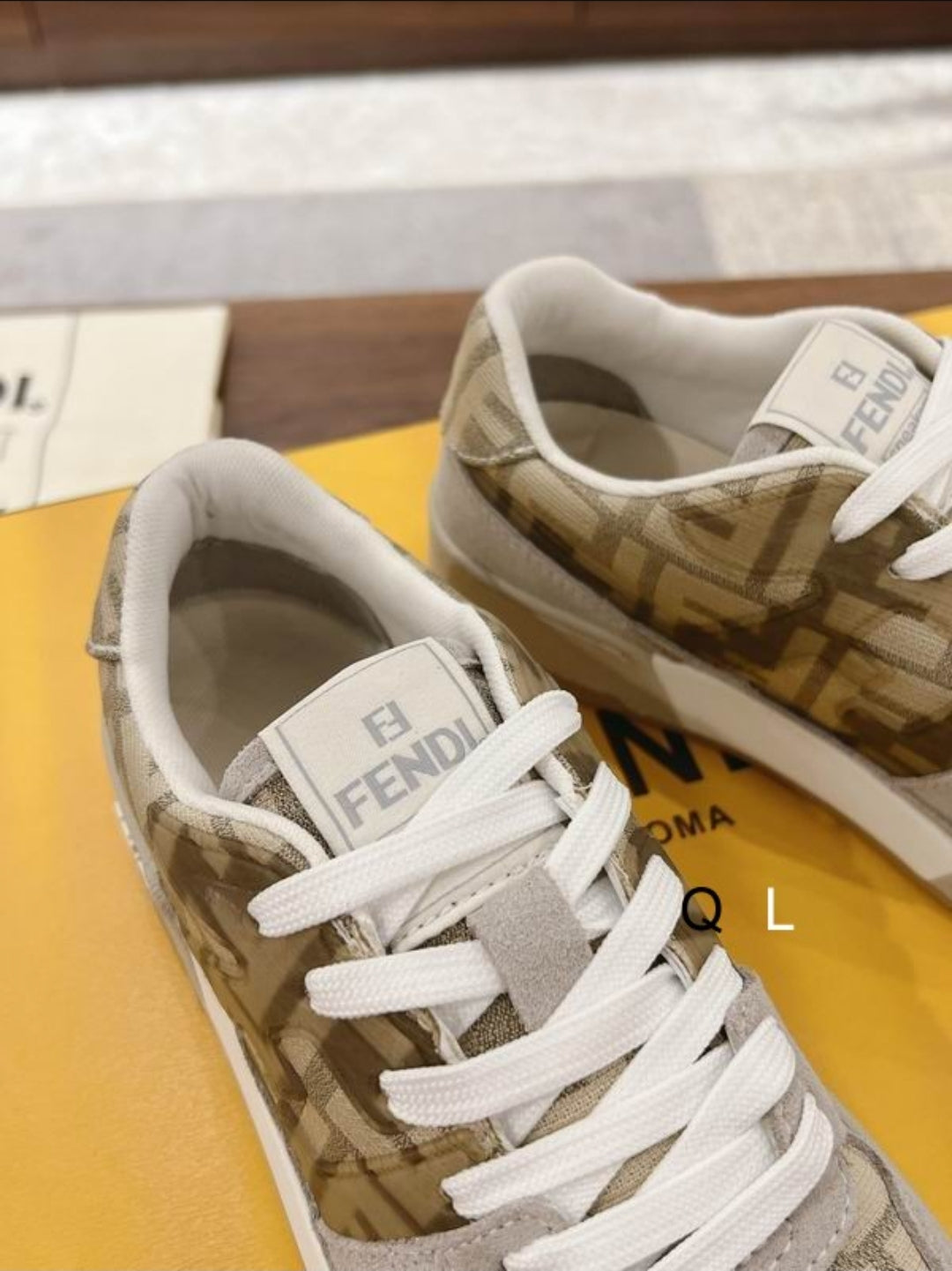 FF #Zucca Monogram Panelled Sneaker