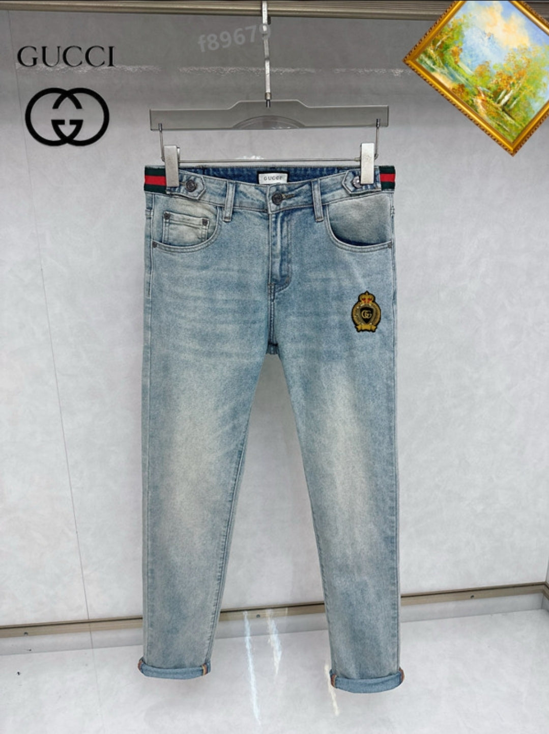GG #Denim Web Pants