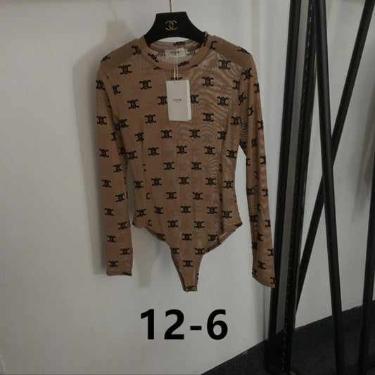 Cln #Triomphe Sheer Lace Bodysuit