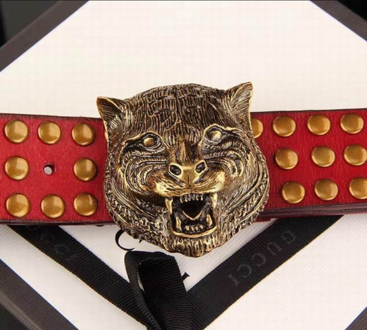 GG #Feline Studded Belt (38m)