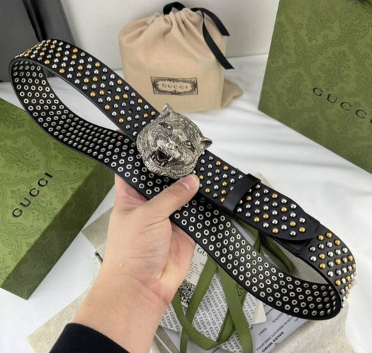 GG #Feline Studded Belt (38m)