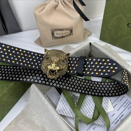 GG #Feline Studded Belt (38m)