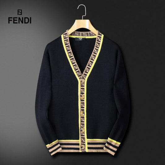 FF #Monogram Trim Cardigan