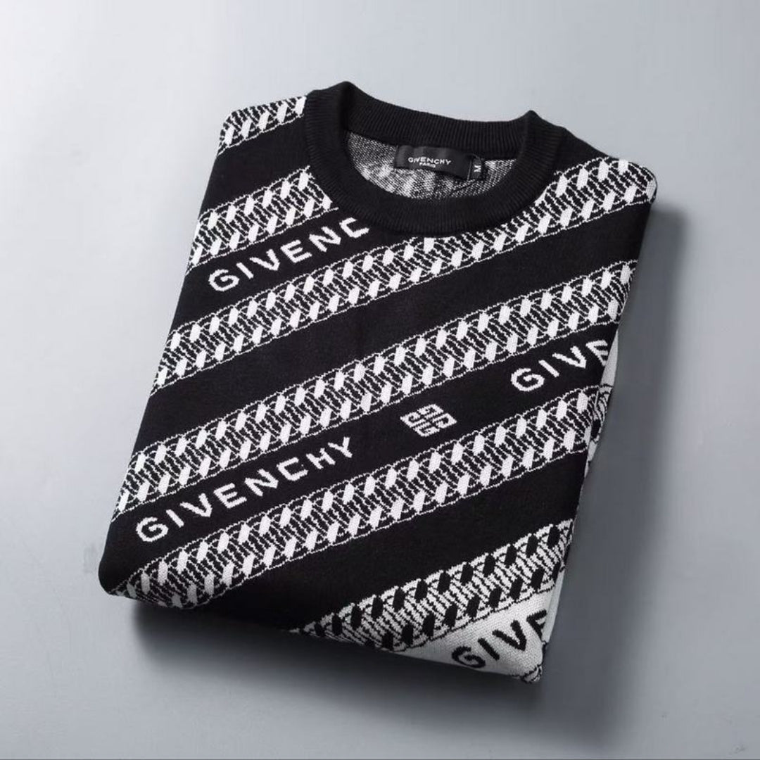 Giv #Chain Jacquard Sweater