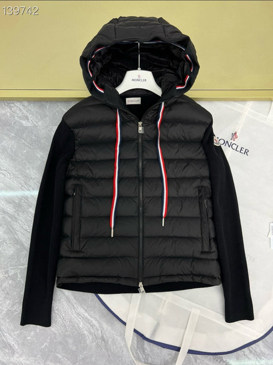 MC #Quilted Down & Knit Cardigan