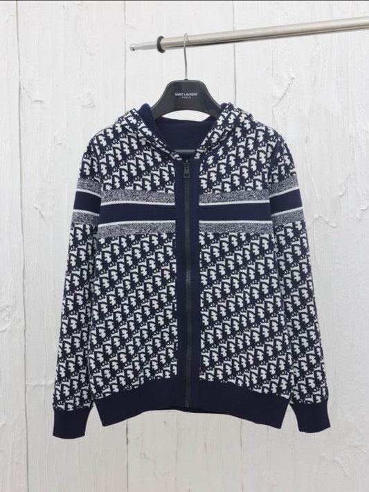 CD #Oblique Reversible Zipped Hoodie