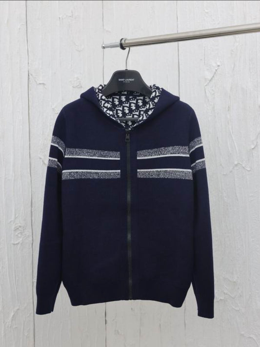 CD #Oblique Reversible Zipped Hoodie