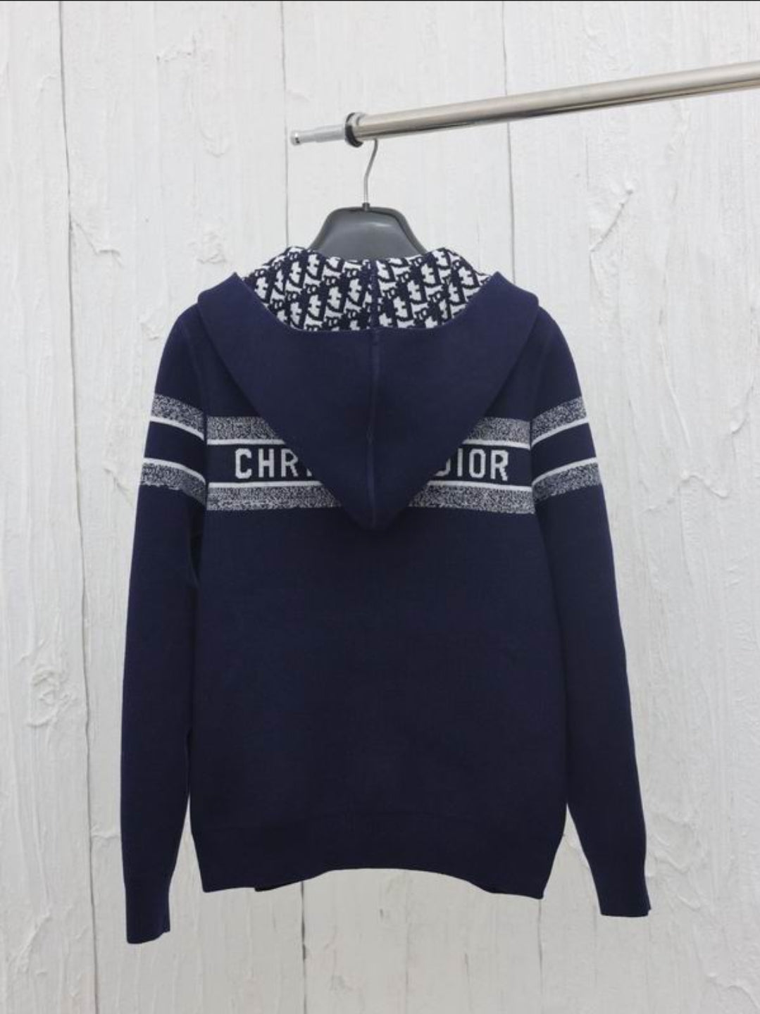 CD #Oblique Reversible Zipped Hoodie