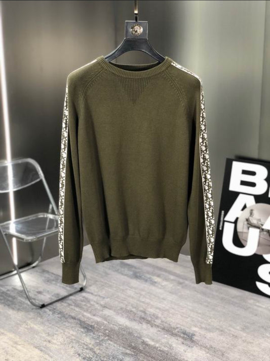 CD #Oblique Crew Neck Sweater