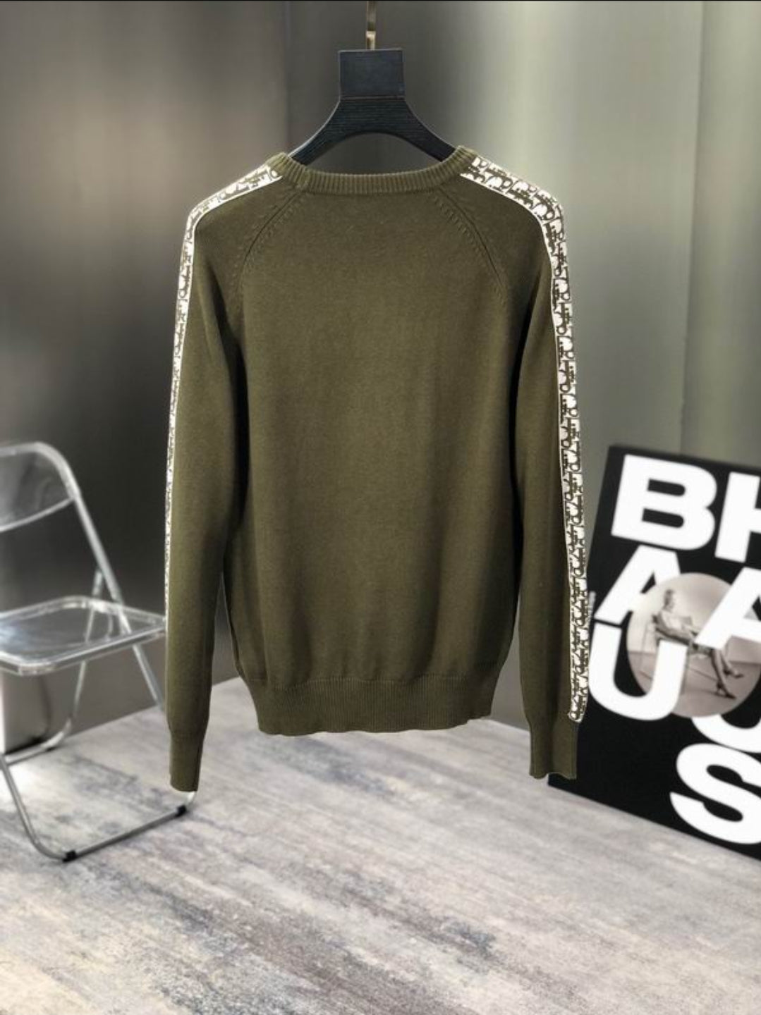 CD #Oblique Crew Neck Sweater
