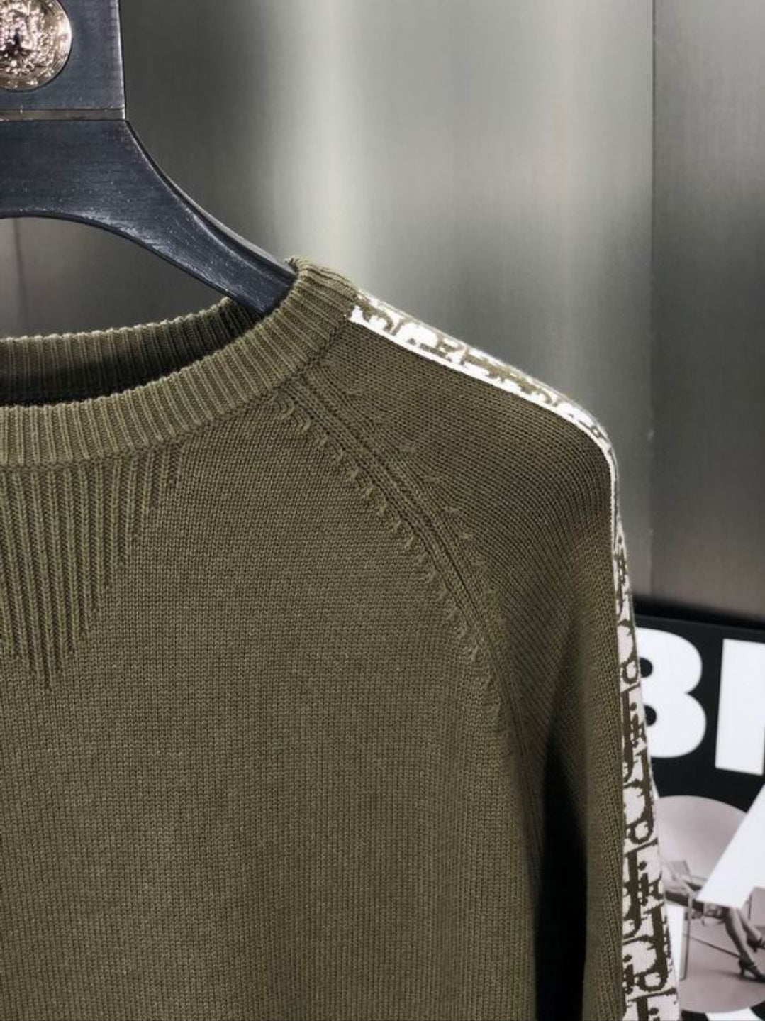 CD #Oblique Crew Neck Sweater
