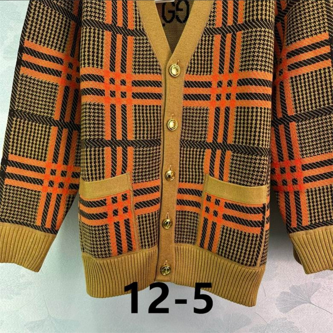 GG #Check & Supreme Reversible Cardigan (10)