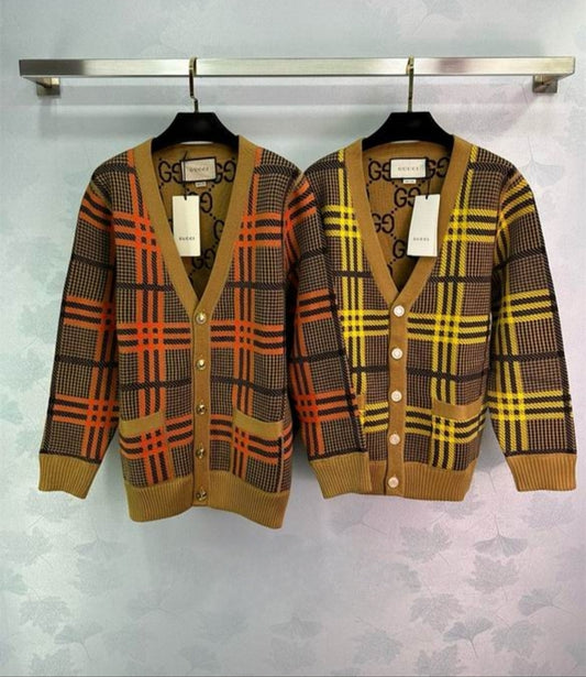 GG #Check & Supreme Reversible Cardigan (10)