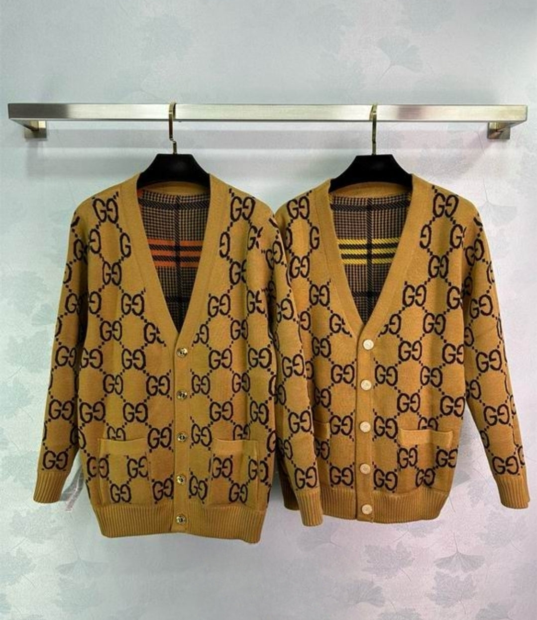 GG #Check & Supreme Reversible Cardigan (10)